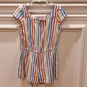 Old Navy girls striped romper, size 6-7